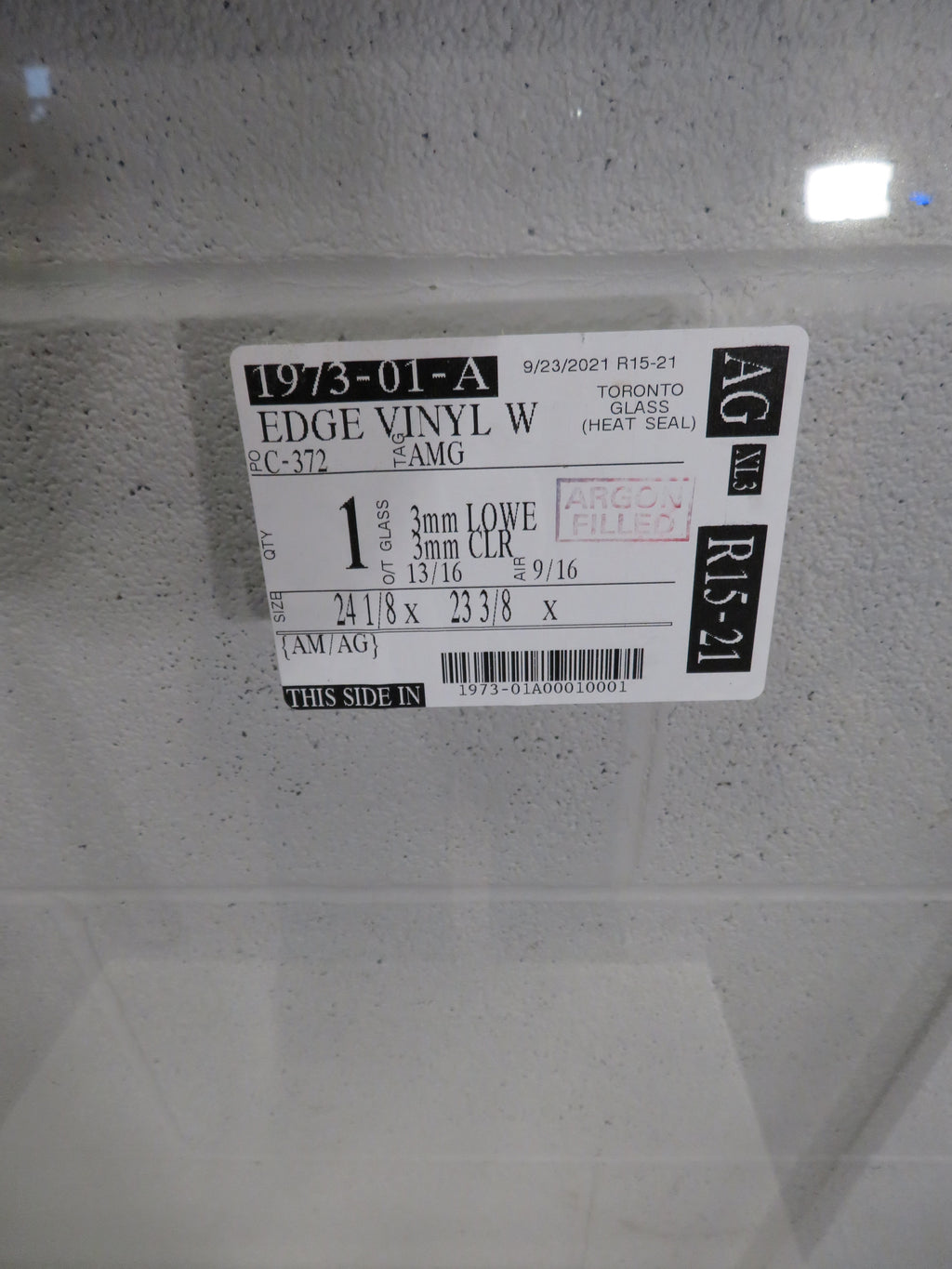 Clear Glass Door Insert - 24.5" x 23.5"