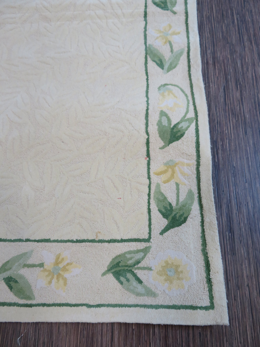 Floral Motif Cotton Mat - 42" x 64"