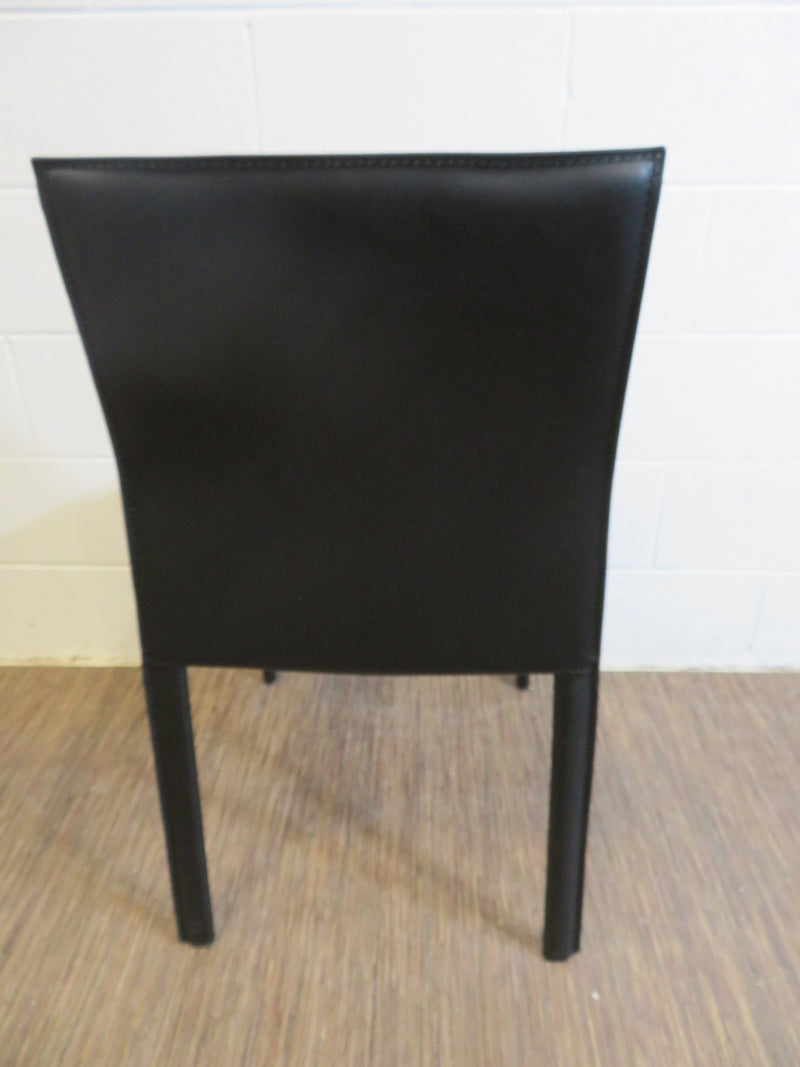 Premium Leather Chair in Black