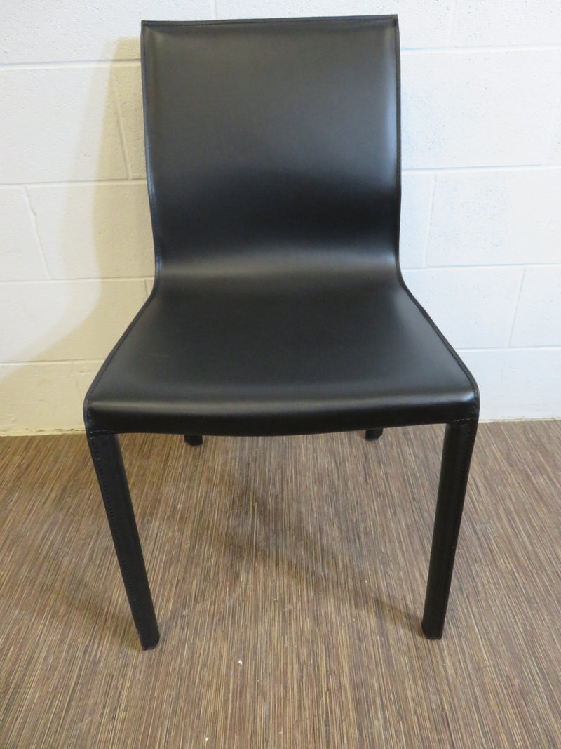 Premium Leather Chair in Black