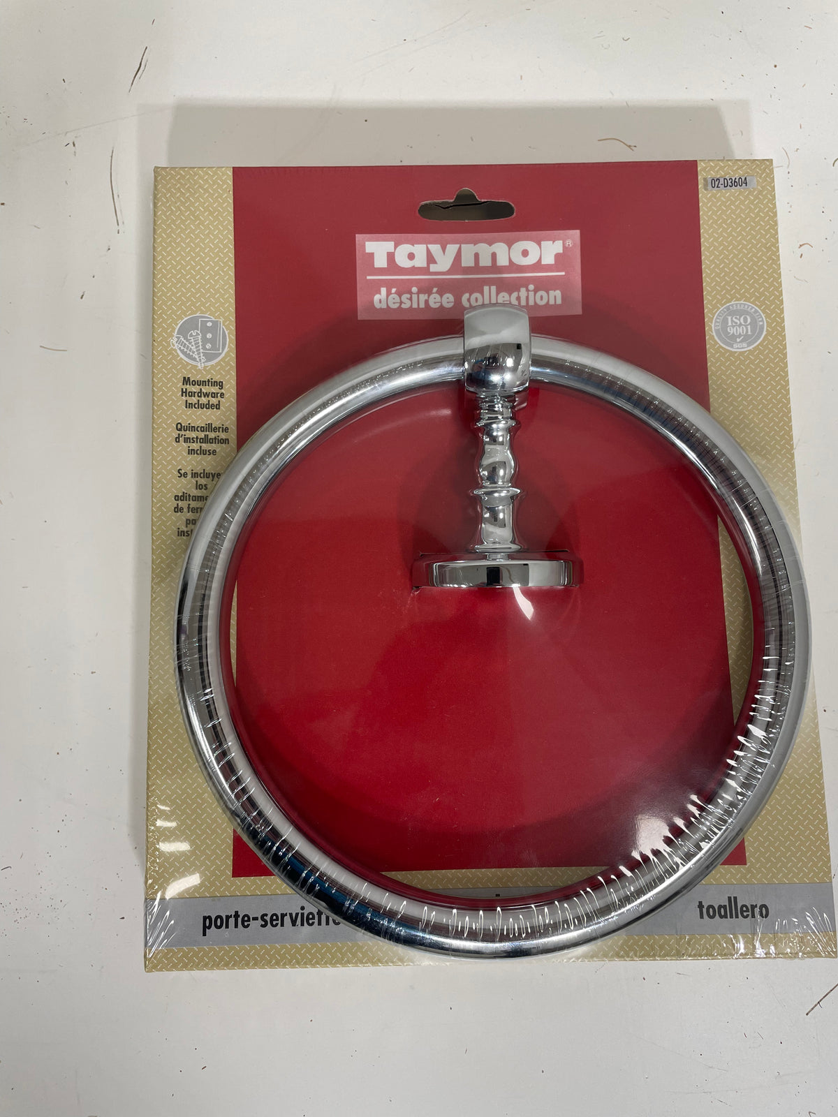 Chrome Towel Ring With Mounting Hardware