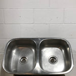 30.75" W Double Bowl Kitchen Sink