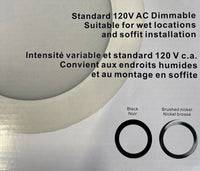 Ultra Thin LED Recessed Lighting 8" Black